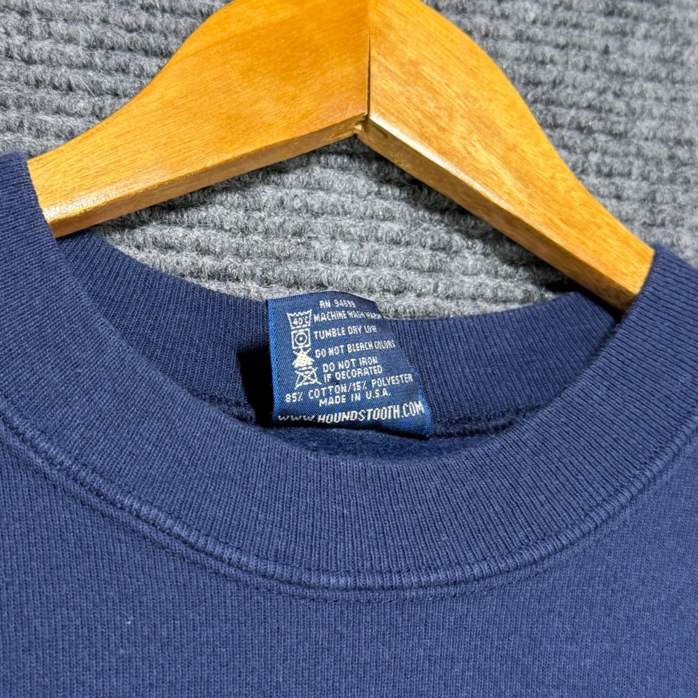 Houndstooth Clothing Co Navy Blue Graphic Sweatshirt Mens XL Made in USA Vintage - Picture 5 of 7